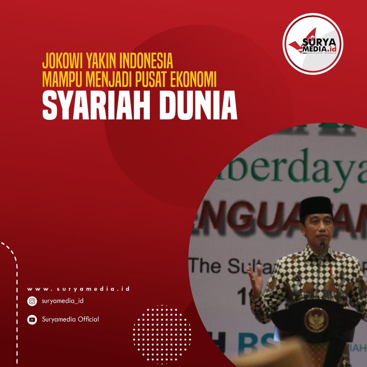 Jokowi Resmi Buka Pusat Ekonomi Syariah, Targetkan Indonesia Jadi Pusat Halal Dunia