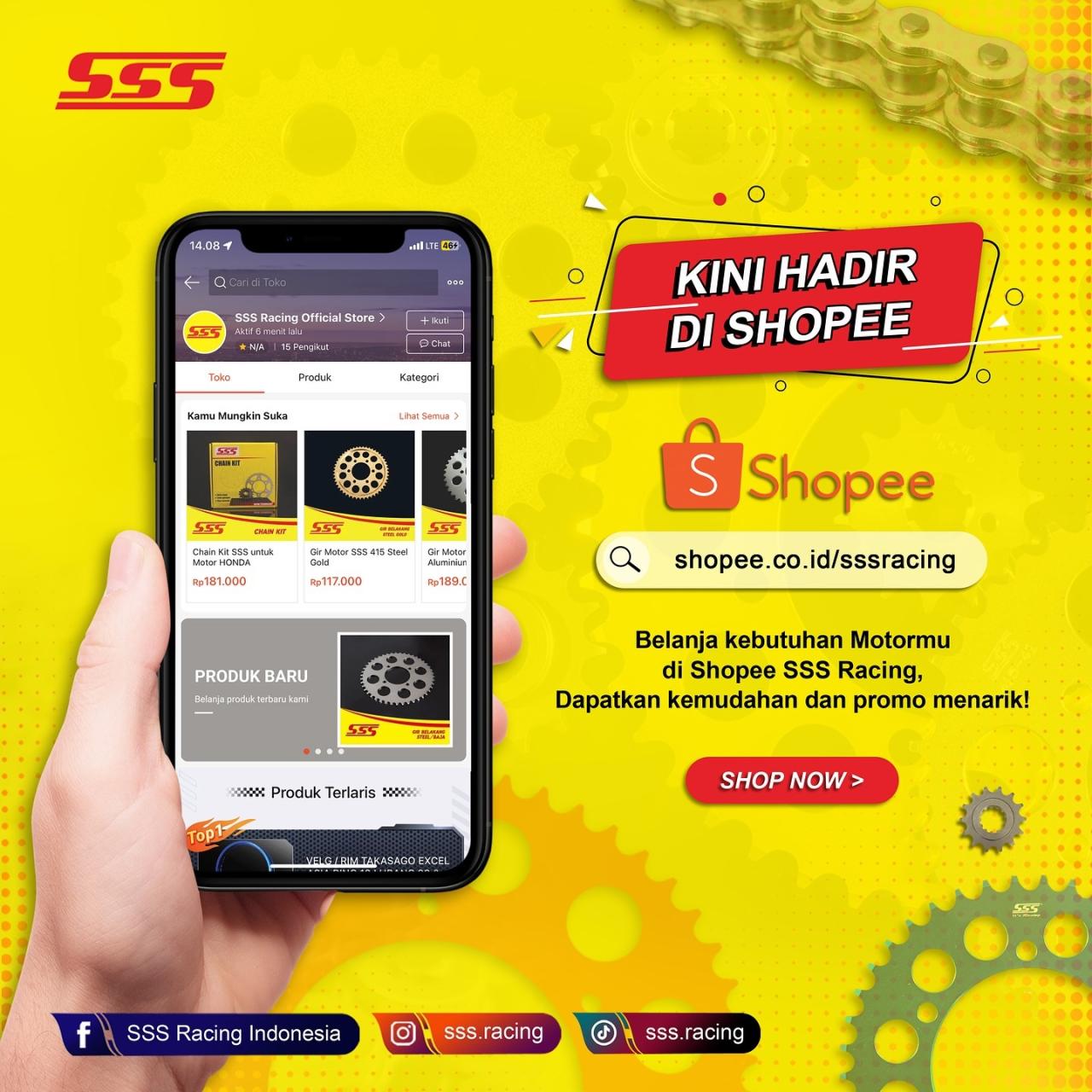 SSS Racing di Shopee:  Motor Makin Gahar, Kantong Tetap Aman!