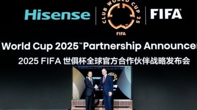 Hisense resmi menjadi mitra turnamen terbaru FIFA Club World Cup™ 2025. Hal ini diumumkan dalam acara khusus di Shanghai Tower yang dihadiri oleh Presiden FIFA Gianni Infantino, Sekretaris Jenderal FIFA Mattias Grafström, dan Chairman Hisense Group Jia Shaoqian.