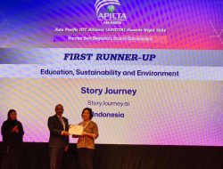 StoryJourney, perusahaan rintisan teknologi edukasi dan kecerdasan buatan (AI) asal Indonesia yang merupakan bagian dari ekosistem eJourney, berhasil meraih dua penghargaan bergengsi dalam ajang Asia Pacific ICT Alliance (APICTA) Awards 2024 di Bandar Seri Begawan, Brunei Darussalam.  Berita ini dilansir dari Cerita.co.id.  APICTA Awards, yang berlangsung pada 4-7 Desember 2024, merupakan ajang penghargaan tingkat Asia-Pasifik untuk inovasi di bidang Teknologi Informasi dan Komunikasi (ICT).  Ajang ini diikuti oleh 500 peserta dari 17 negara, termasuk negara-negara dengan industri ICT maju seperti Australia, China, dan Singapura.