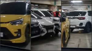 Kengerian di Parkiran Mal! Tujuh Mobil Ringsek