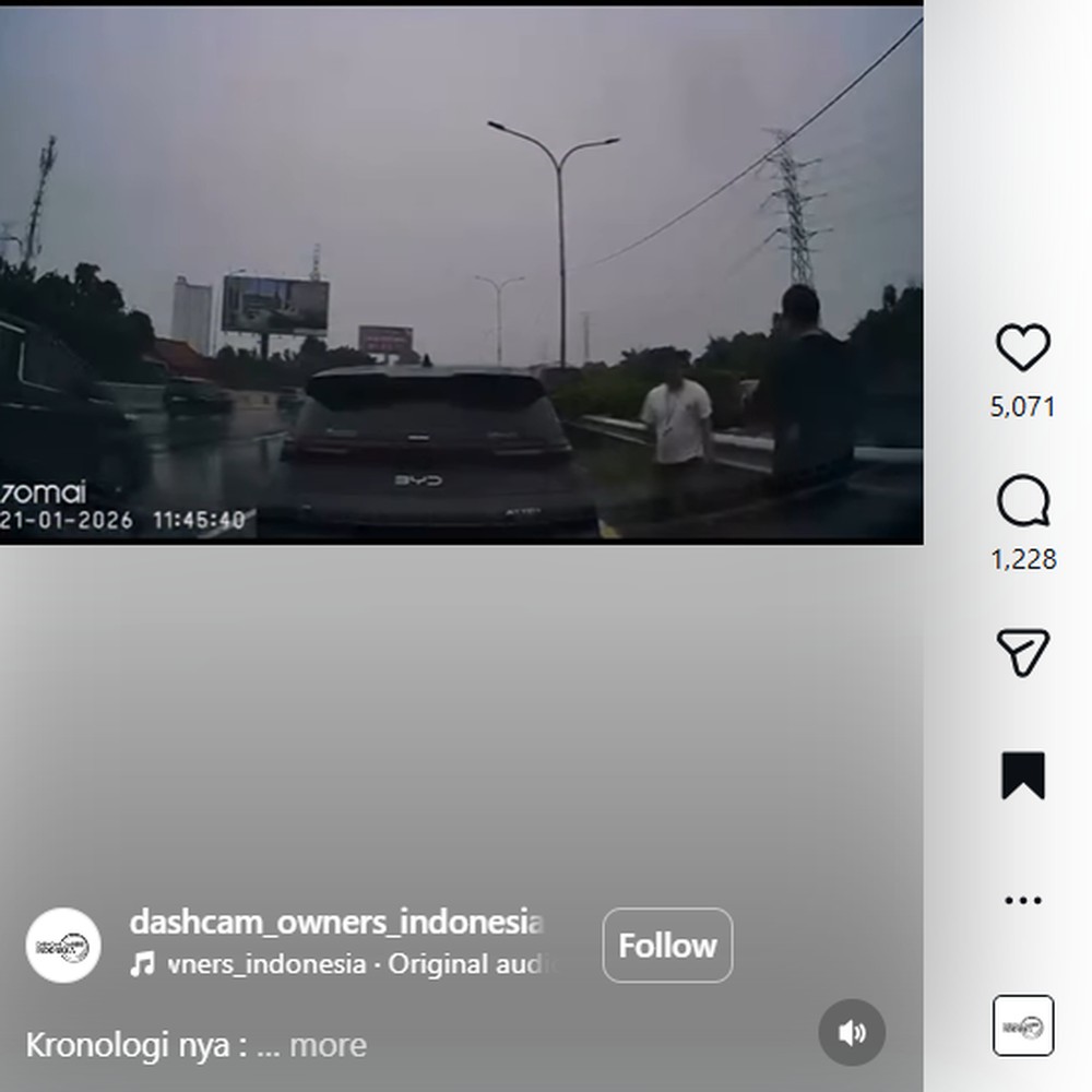 Arogan di Jalan, Pengemudi BYD Ngamuk Pukul Pengendara Lain!