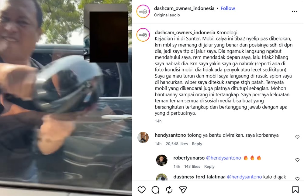 Pengemudi Calya Mengamuk Pelat Ditutup